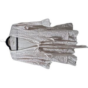 odd molly cream eyelet wrap cardigan